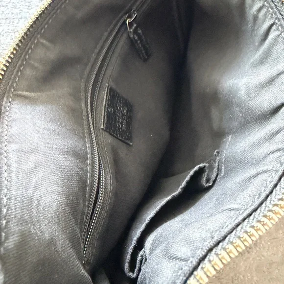 Gucci Black Crossbody Bag with Gold Accents